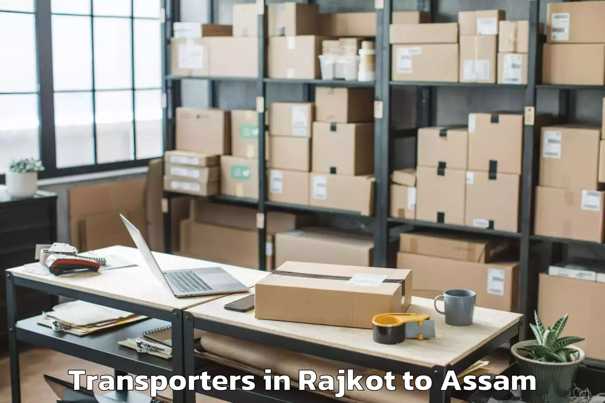 Easy Rajkot to Barpathar Transporters Booking